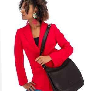 Les Ateliers Foures Artemis Black Leather Crossbody Bag